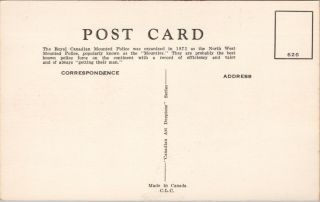 Coronation Troop RCMP Royal Canadian Mounted Police Mounties Postcard E27 2