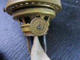 Rare 1860 ' s Chimney Set Screw Type Lift to Lite 2 Brass Burner Miller 3