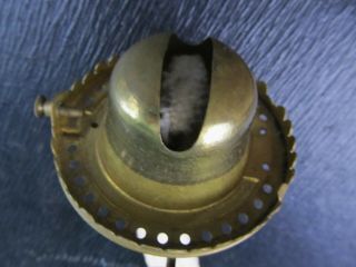 Rare 1860 ' s Chimney Set Screw Type Lift to Lite 2 Brass Burner Miller 4