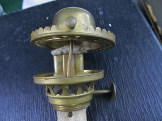 Rare 1860 ' s Chimney Set Screw Type Lift to Lite 2 Brass Burner Miller 5