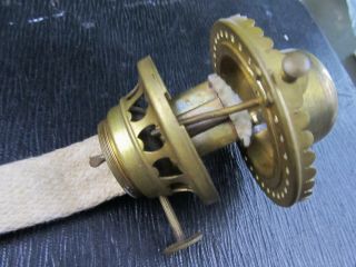Rare 1860 ' s Chimney Set Screw Type Lift to Lite 2 Brass Burner Miller 6