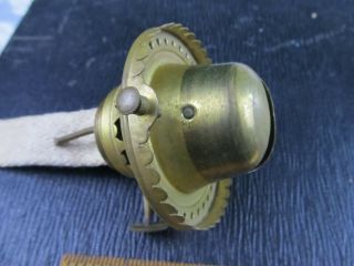 Rare 1860 ' s Chimney Set Screw Type Lift to Lite 2 Brass Burner Miller 8
