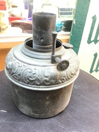 Antique Bradley Hubbard B & H Copper Oil Lamp Center Draft Drop In Font
