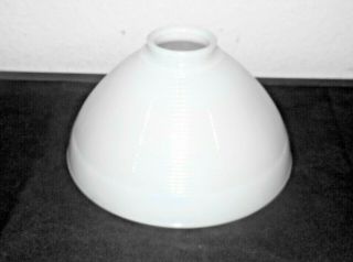 Gwtw Vintage Large 6 " H X 10 " W (fitter) Ribbed Milk - Glass Hurricane Lampshade