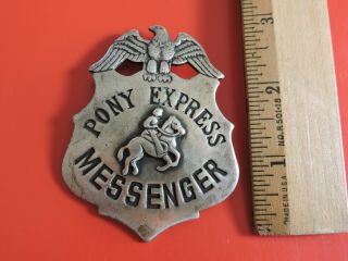 Rare Postal Mail Pony Express Us Post Office Usps Department Fantasy Badge Tdbr
