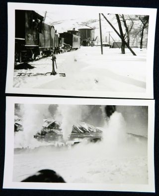Vtg 1930s Colorado Winter Train PHOTOS Denver Rio Grande Western 361 Snow Plow 4