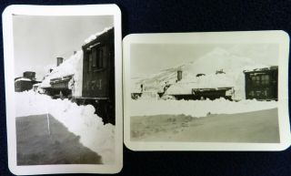 Vtg 1930s Colorado Winter Train PHOTOS Denver Rio Grande Western 361 Snow Plow 8