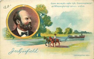 Postcard President James A.  Garfield Portrait & Quote - 20 In Set