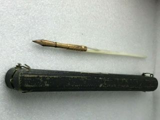 Antique Spencer Co.  York 2 Mother Of Pearl Dip Pen