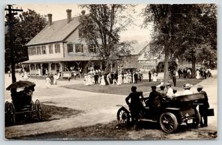 Hartland Vt 150th Events Busy Hotel Old Car Two Orphans Poster Rppc 1913