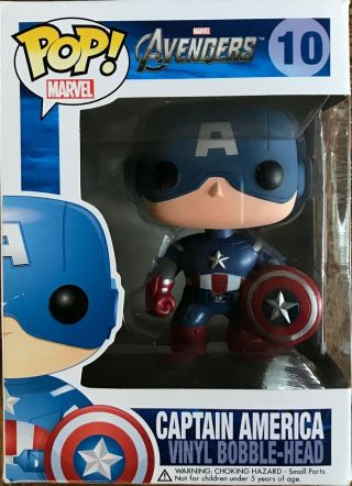 Marvel Captain America 10 Vaulted Funko Pop (the Avengers) Very Rare Endgame