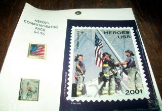Usps Heroes Commemorative Pin Pack Saluting The Heroes Of 9/11