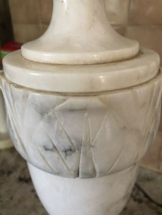 Vintage Carved Italian Marble Alabaster Table Lamp 5