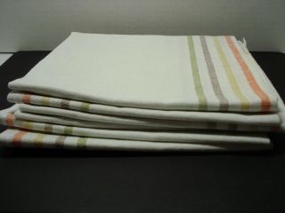 Vintage 100 Trophy By Cotton Cannon Mills Striped Kitchen Dish Towels Set Of 6