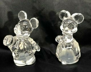 Lenox Disney Mickey And Minnie Mouse Lead Crystal Salt & Pepper Shaker Set