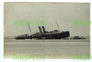 Shipwreck Postcard Roebuck On Rocks Jersey Channel Isles A Smith Real Photo 1911