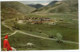 Vintage Sun Valley Ski Resort In Summer Postcard Id Idaho Union 76 Oil