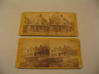 Carlisle Of Fall River Massachusetts Stereoview Photo Cdii Residence Grocery