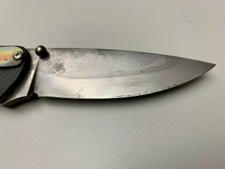 Ed Caffrey,  M.  S.  custom knife,  folder,  titanium G10,  master bladesmith 6