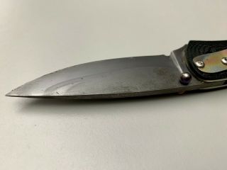 Ed Caffrey,  M.  S.  custom knife,  folder,  titanium G10,  master bladesmith 8