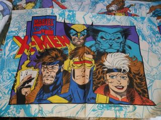 Vintage 1994 Marvel Comics X - Men Twin Size Sheet Set
