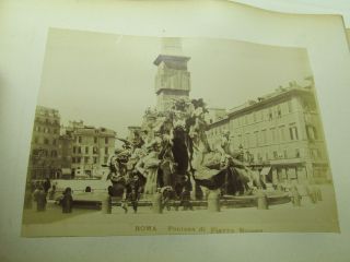 Italian Antique Albumen Photograph Album Rome Romualdo Moscioni 19th Century