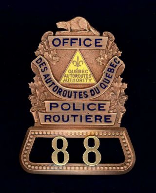 Obsolete/original - Highway Police Routiere Quebec Autoroutes Authority 1950s - 