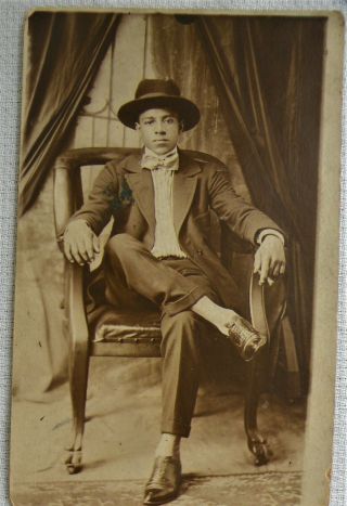 Black Americana Rppc Real Photo Postcards Young Man Dressed Up Dapper Dan