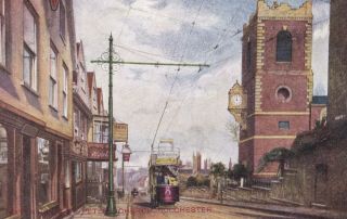 Colchester - Tram On North Hill - Lovely Art Drawn Publ.  S.  & S.  C.