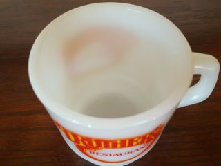 Vintage Druther ' s Restaurant Milk Glass Coffee Cup Mug Advertising 2