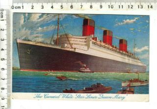 " The Cunard White Star Liner " Queen Mary " - Southampton Paquebot 10 Jne 1936