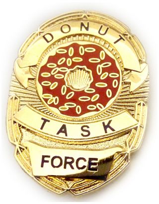 Donut Task Force Police Swat Sheriff Cia Badge Hat Jacket Vest Tie Tac Lapel Pin