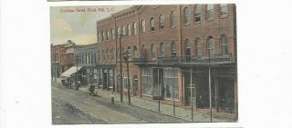 1908 Handcolored Postcard.  Carolina Hotel,  Rock Hill,  South Carolina.