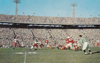 Alabama & Syracuse Orange Bowl Football Game Miami Florida Postcard 1953