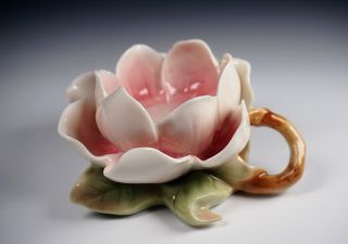 Franz Porcelain Floral Candle Holder -