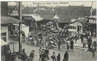 China 1900 - 10s Entrance To China Town,  Shanghai Card