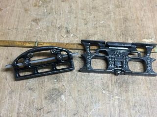 Antique 1888 Atkins Raker Gauge & Cast - Iron Jointer Hand Saw Sharpening & File