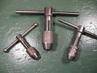 Old Machining Tools Machinist Fine Tap Wrenches Handles Group 3 Sizes
