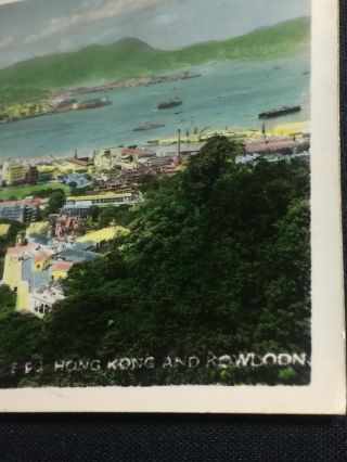 China RPPC Hong Kong And Kowloon Hand Colorized Vintage Postcard Great Detail 4