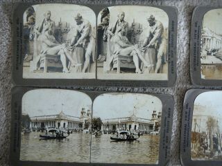 1904 ST LOUIS WORLDS FAIR - 16 BLACK & WHITE REAL PHOTO STEREOVIEW CARDS 5
