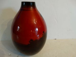 Antique Royal doulton flambe vase scenic house trees etc minty red 7 