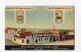 Rare Inter - State Oil Co.  Motor & Diesel Oil Everlastin Kansas City Kansas 725