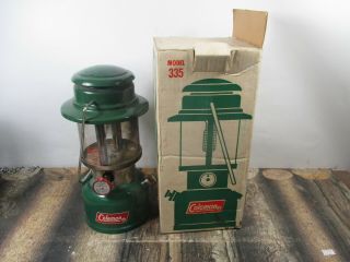 Vintage Coleman Lantern 335 Green W / Box