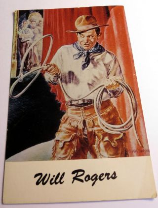 Color Postcard Of Will Rogers With 1960 Postmark