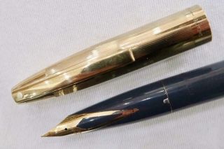 Sheaffer Imperial Viii Touchdown,  Grey With Gold Cap,  Fountain Pen,  C1960