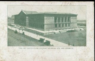 The Art Institute Art School Of Chicago Circa 1910 Photo Postcard