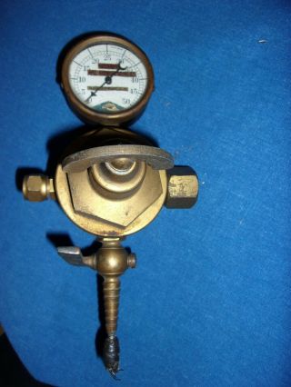 Antique Brass General Air Brush Company Adjustable Gauge