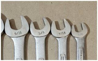 7 Vintage CRAFTSMAN V Series Combination Wrench Set USA ⅜ 