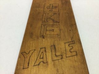 Antique 1929 Phi Kappa Epsilon Yale University Fraternity Pledge Paddle