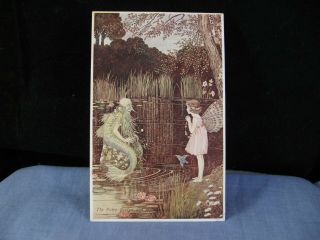 Fairy Bridget & The Merman Postcard Antique Elves & Fairies A&c Black Outhwaite